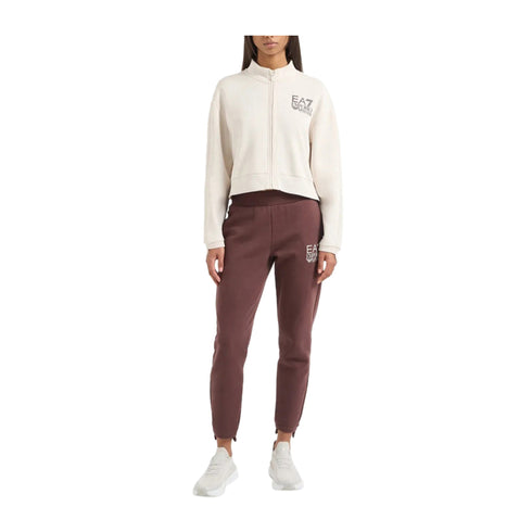 EA7 Emporio Armani Tuta sportiva Tuta Donna felpata Visibility Burro cioccolato A24 - EA7 EMPORIO6DTV56TJZUZ - 27BR - XS - Francavilla Moda